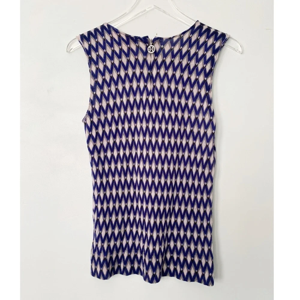 TORY BURCH geometric knitted top